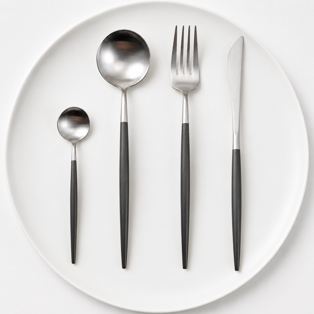 Luxury stainless steel flatware set, gallery view 24.