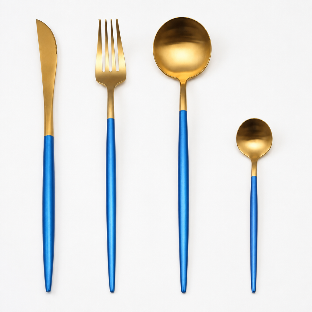 Luxury stainless steel flatware set, gallery view 30.
