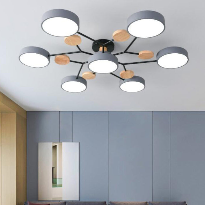 Semi Flush Mount Ceiling Light shown in product gallery view 1.