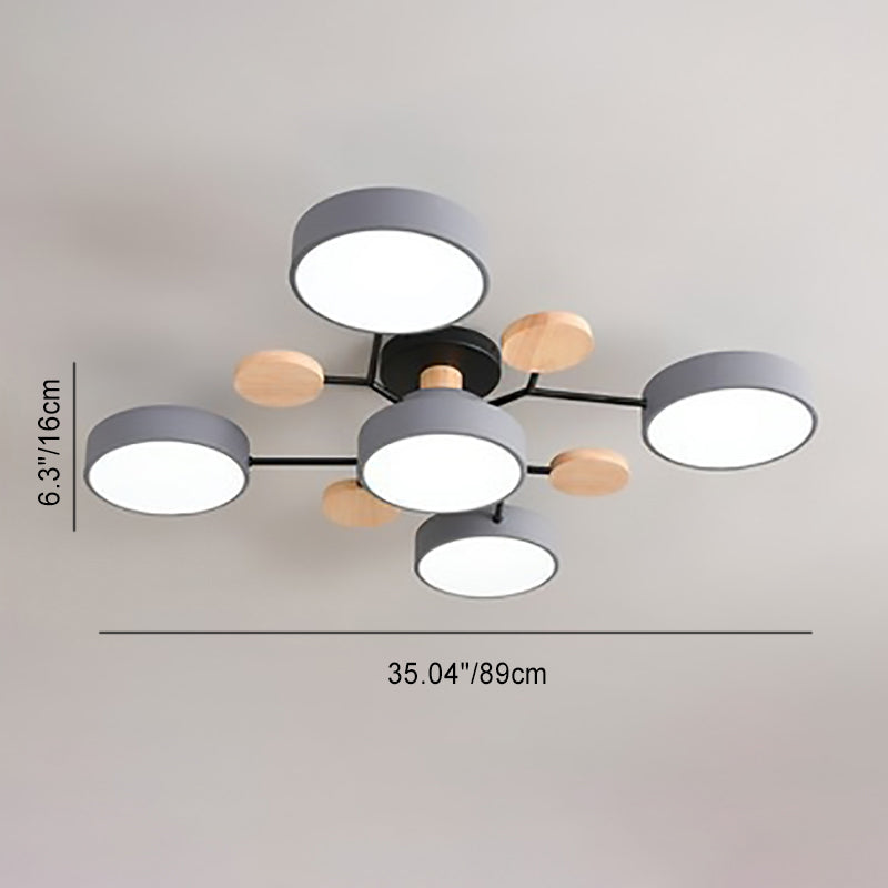 Semi Flush Mount Ceiling Light shown in product gallery view 6.