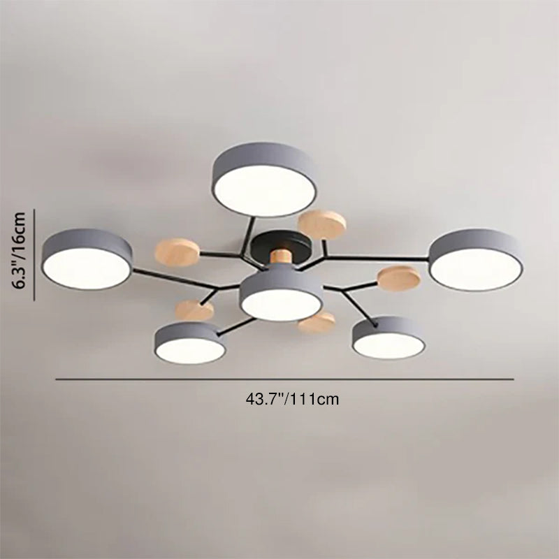 Semi Flush Mount Ceiling Light shown in product gallery view 7.