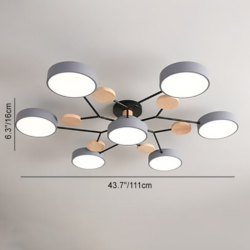 Semi Flush Mount Ceiling Light shown in product gallery view 8.