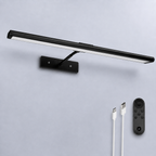 Black rechargeable picture light with blank remote and charging cables