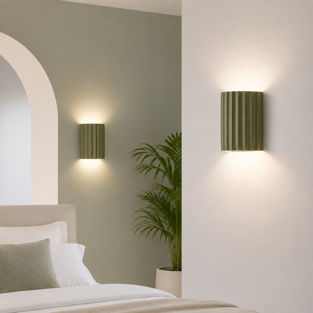 Ribbed resin up and down wall lamp product view 4