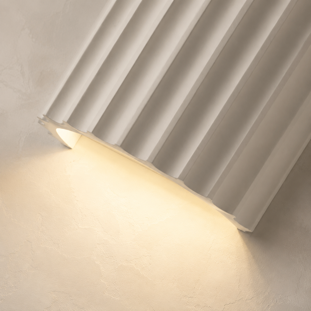 Ribbed resin up and down wall lamp product view 6