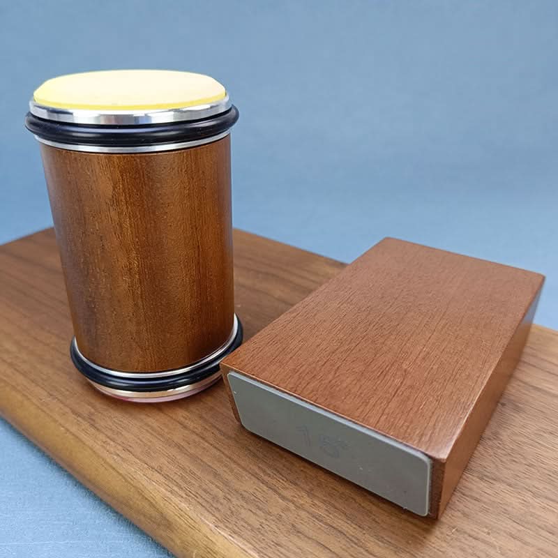 Rolling Knife Sharpener | Diamond And Ceramic Discs, Wood Look, Two Colors