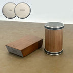 Rolling Knife Sharpener | Diamond Grinder And Wooden Base, Aluminum, Natural
