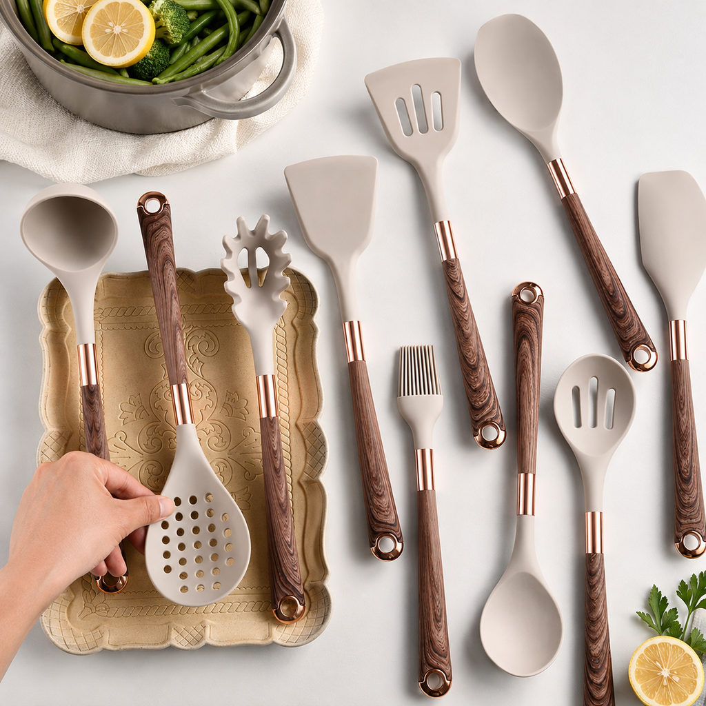 Silicone kitchen utensil set, gallery view 9.