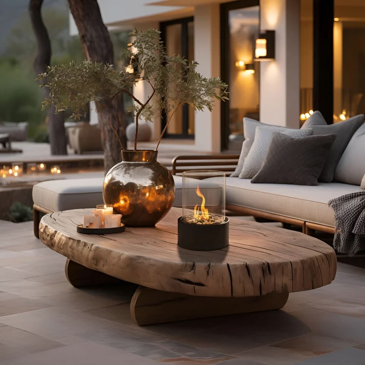 Tabletop Fireplace | Bioethanol Glass Enclosure, Metal, Black Or White
