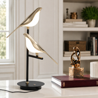 Sculptural two bird LED table lamp product view 5