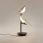 Sculptural two bird LED table lamp product view 6