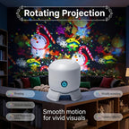 Rechargeable snowflake projector light product view 3