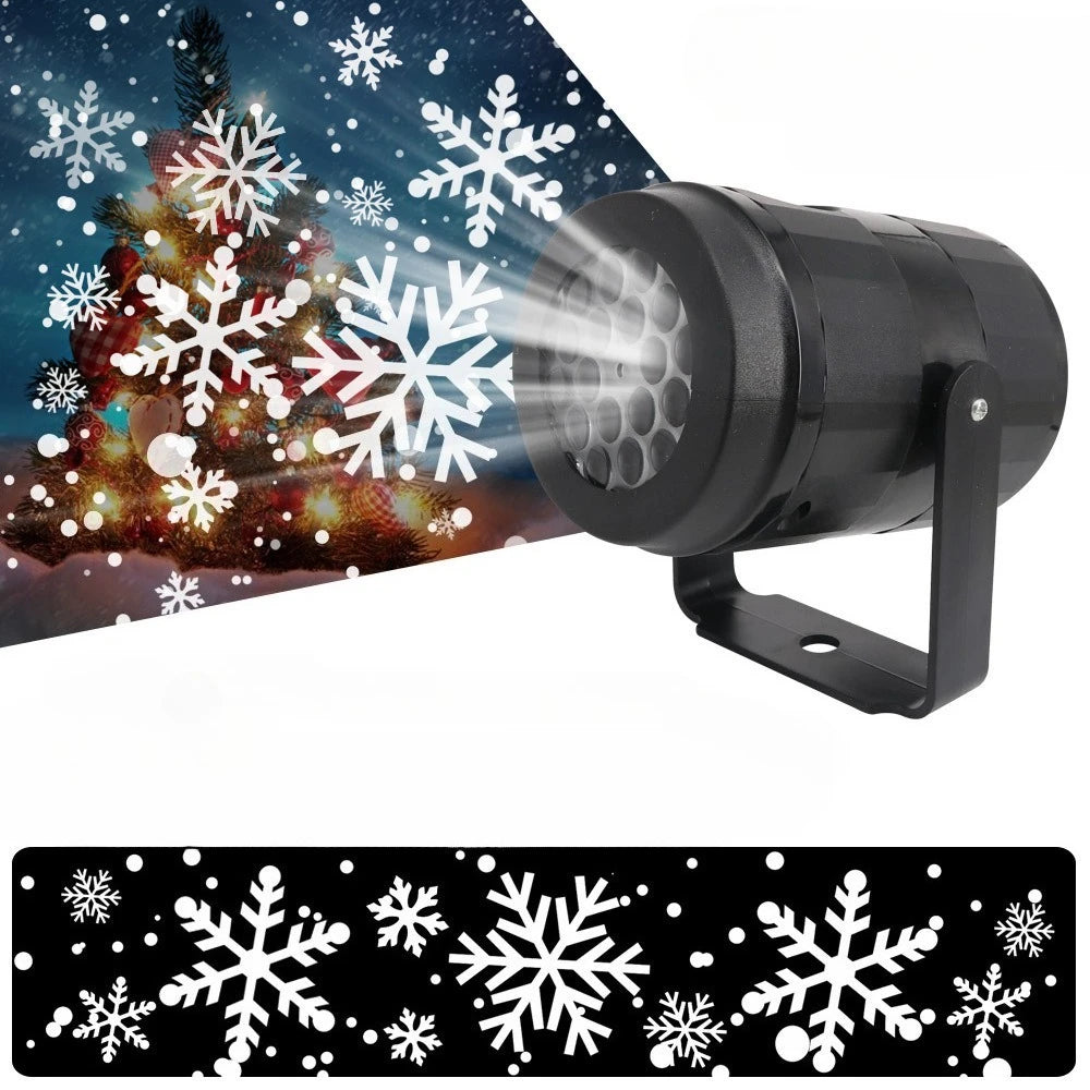 White snow holiday projector pattern