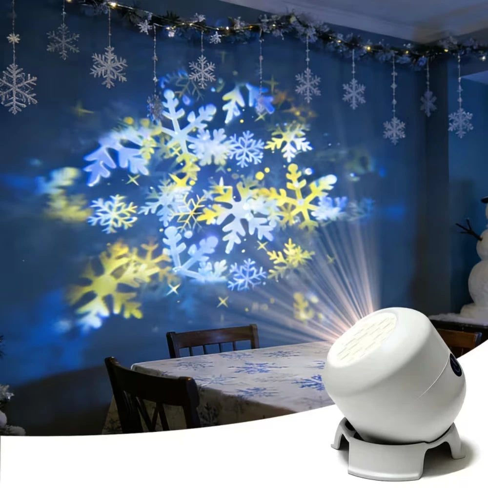 Rotating snowflake projector light product view 1