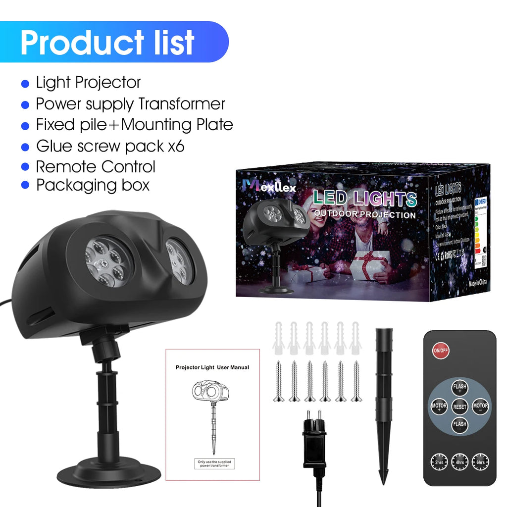Snowflake projector light product view 2