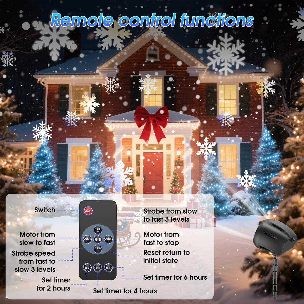 Snowflake projector light product view 6