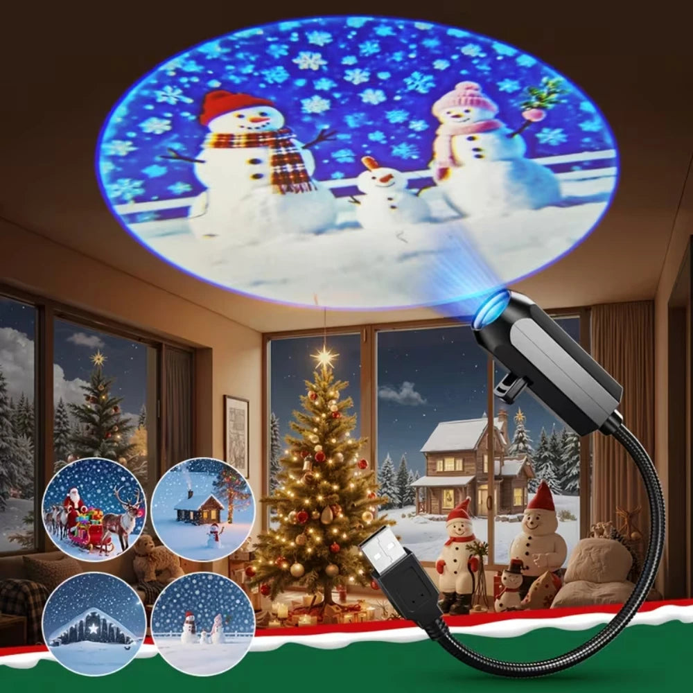 USB Christmas projector light 4 pattern pack