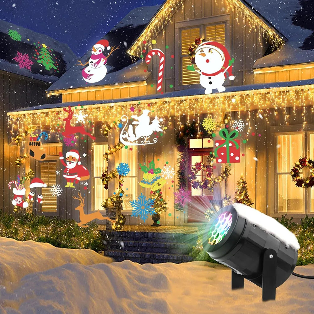 16 pattern Christmas projector light view 4