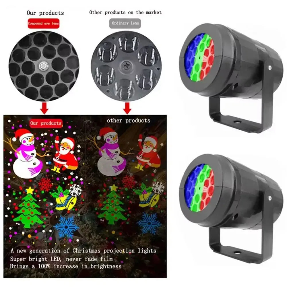 16 pattern Christmas projector light view 5