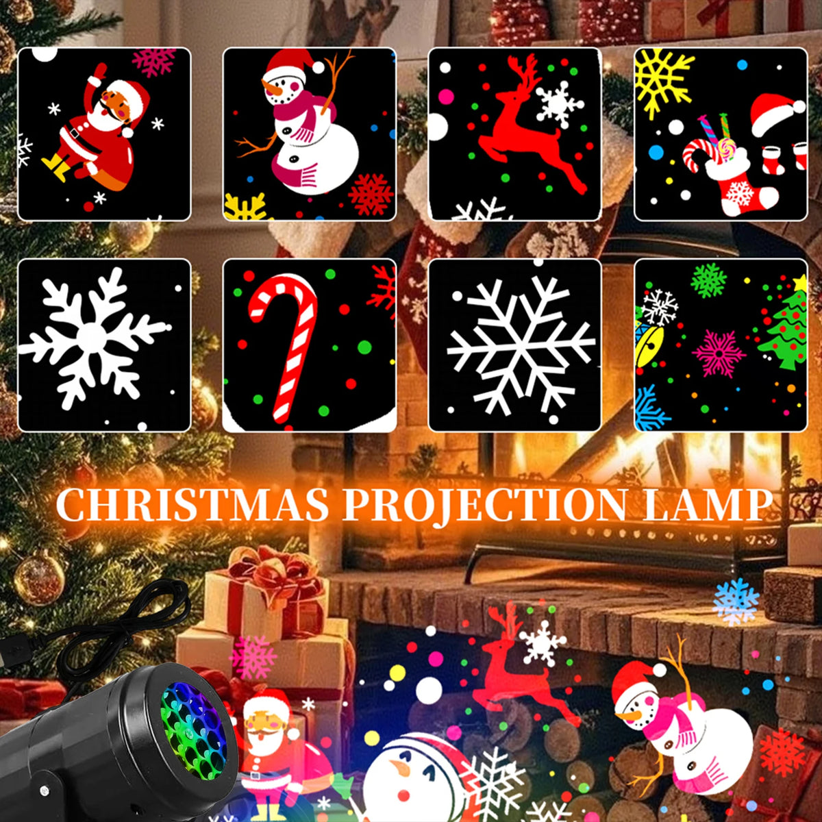 Dynamic Christmas projector light view 3