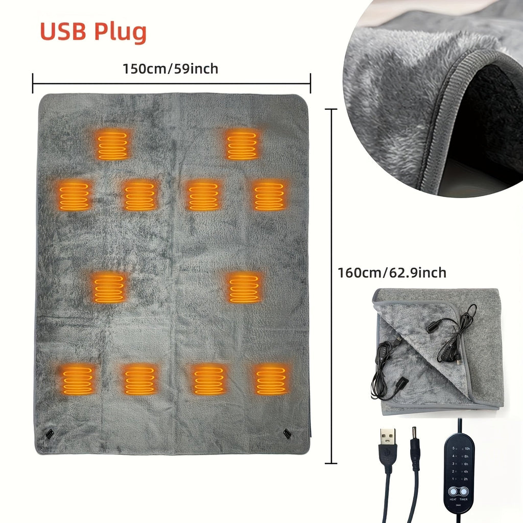 USB heated sleeping bag liner detail 1