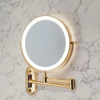 Wall Mounted Makeup Mirror - Gold