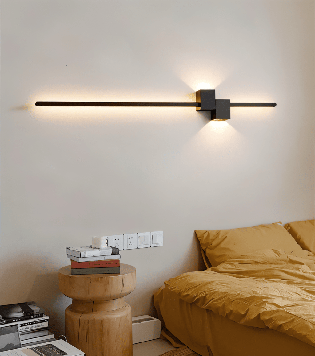 Wall Sconce | Minimalist Linear Integrated LED, Metal, Black White Or Gold