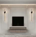 Wall Sconce | Minimalist Linear Integrated LED, Metal, Black White Or Gold