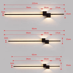 Wall Sconce | Minimalist Linear Integrated LED, Metal, Black White Or Gold