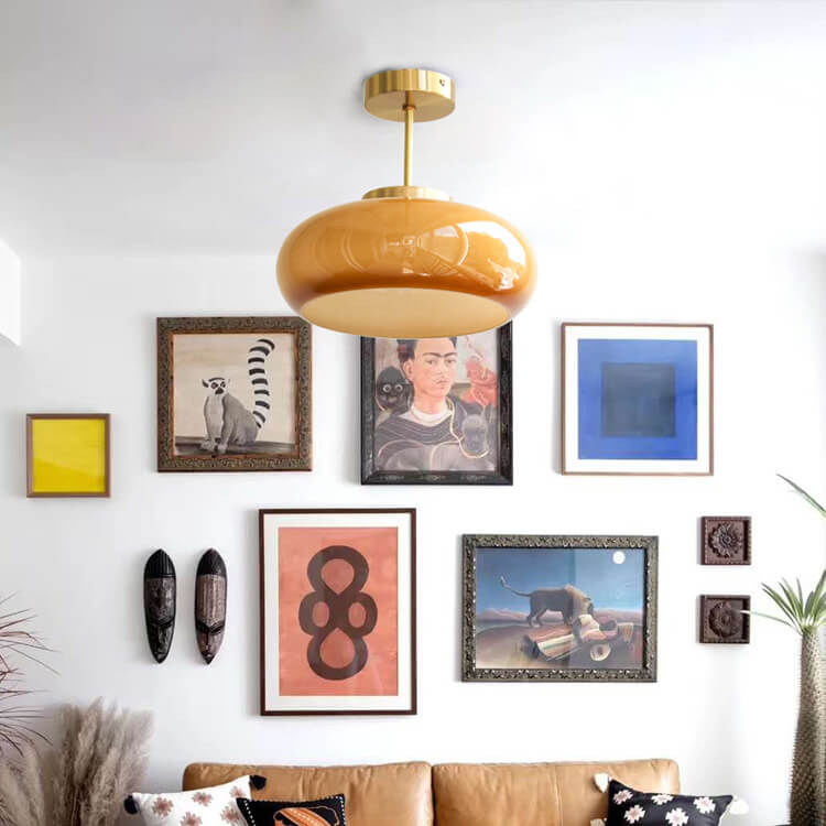 Semi Flush Mount Ceiling Light shown in product gallery view 3.